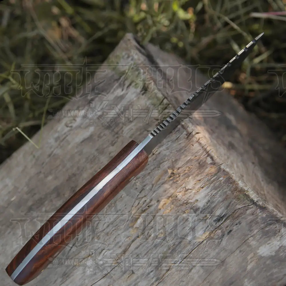 Tracker Knife - Hand Forged Damascus Steel Hunting Tracker Wood Handle